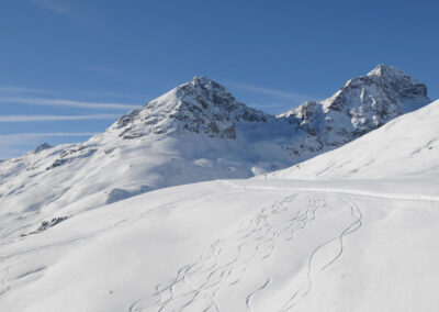 ski tracks in saint moritz