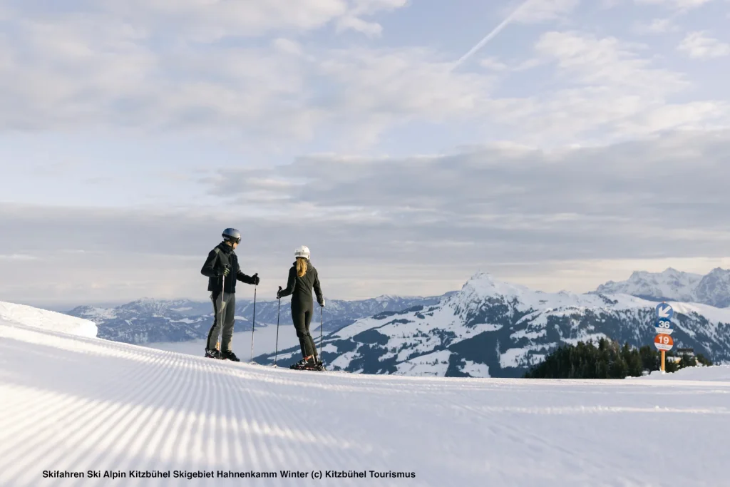 Skifahren Ski Alpin Kitzbühel Skigebiet Hahnenkamm Winter