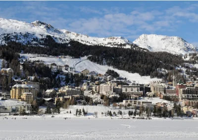 village of St. Moritz in winter