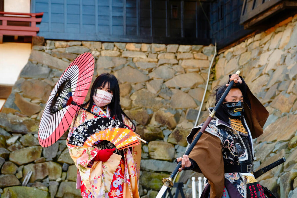 Tokyo-2 Samurai and Geisha in Tokyo