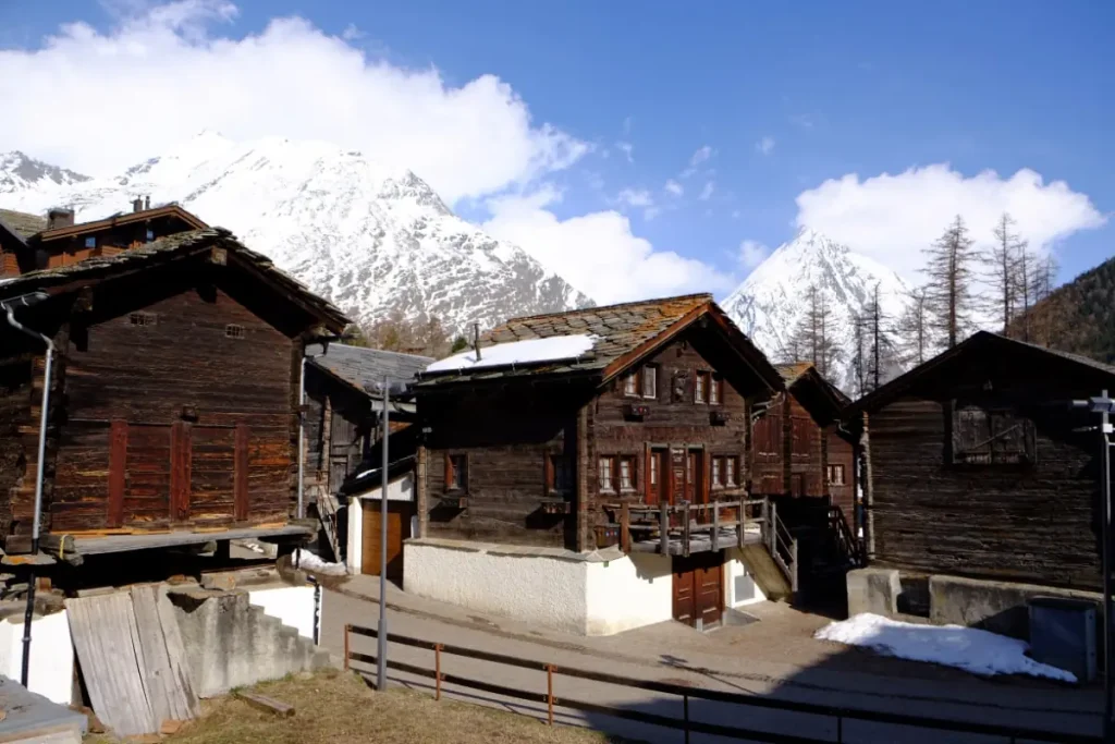 Old chalets in Saas Fee