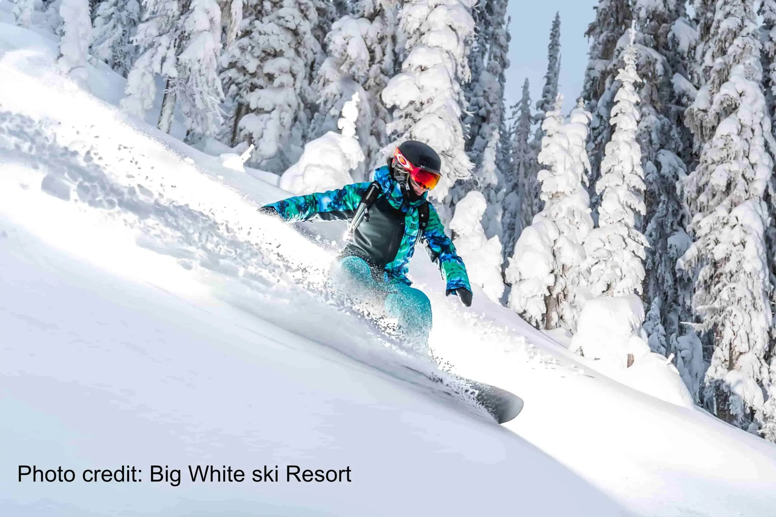 Big White 3 young snowboarder on the slopes at Big White Ski Resort