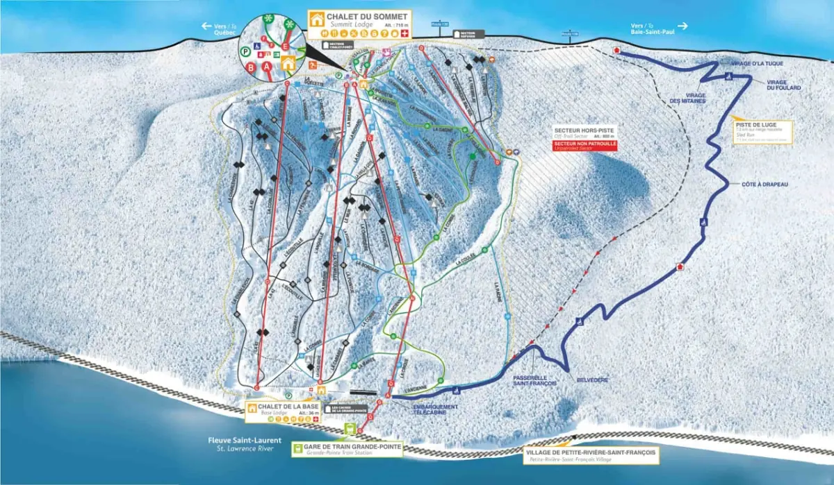 Charlevoix map Trail map of Charlevoix, Quebec