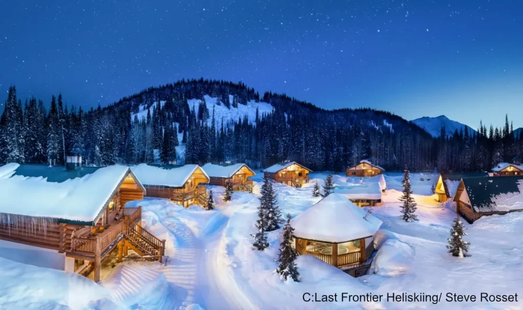 Last_Frontier 2 night time view of the Bell 2 Lodge area