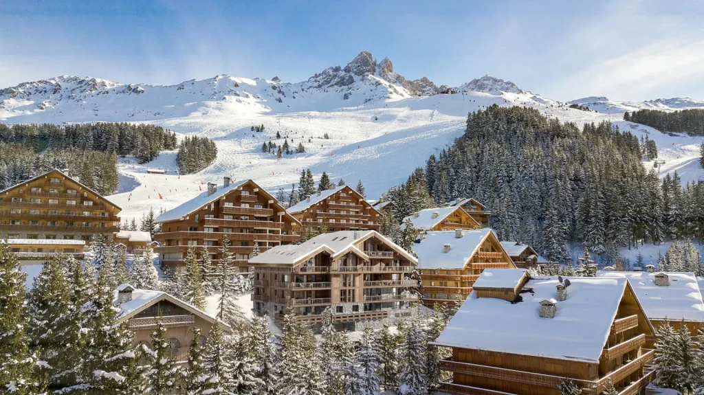 View of Méribel resort area