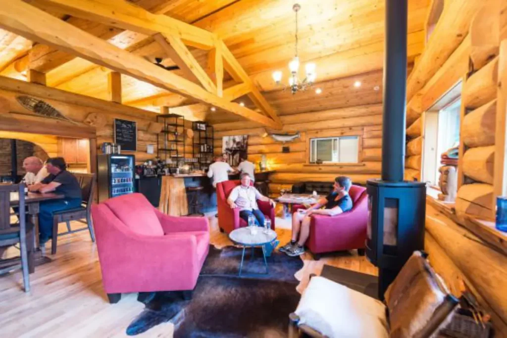 Westcoast Heli 4 inside the lodge at Skeena