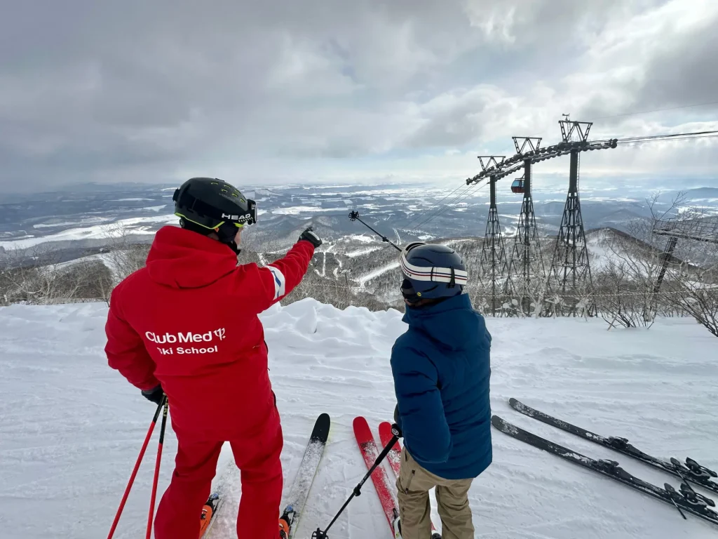 Skiers on the slopes of Sahoro resort