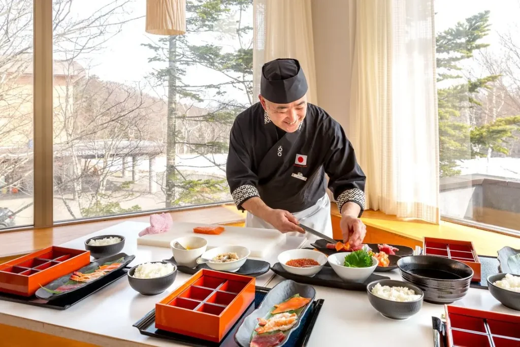 Japanese cuisine at Sahoro ski resort