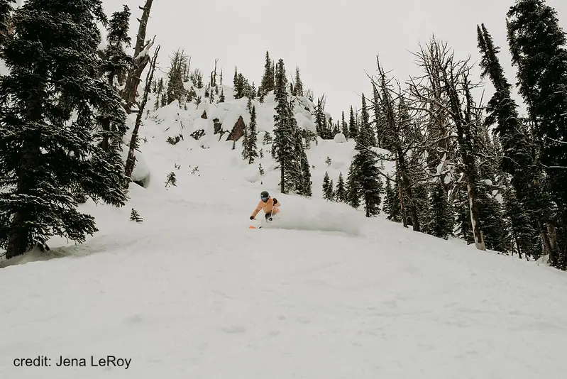 skier skier on a steep slope