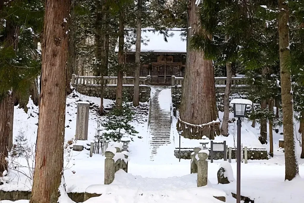 Traditional hut in the trees of Hakuba