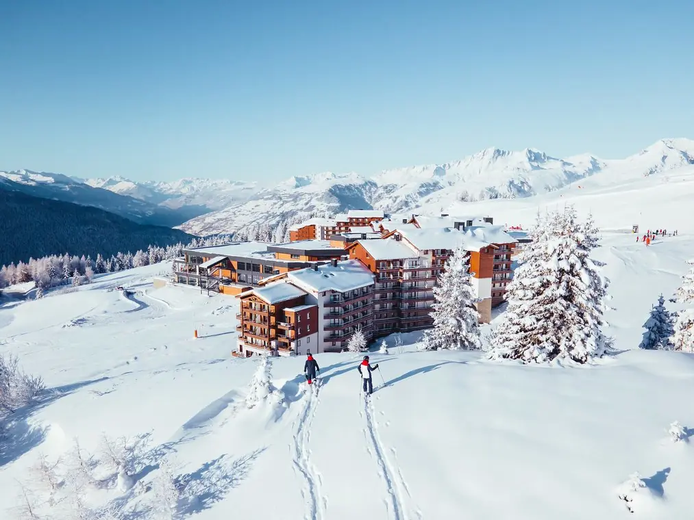overhead view of La Rosiere resort area