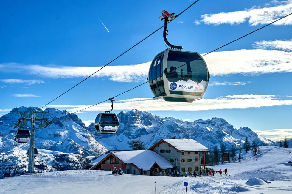 Gondolas over Madonna-Di-Campiglio