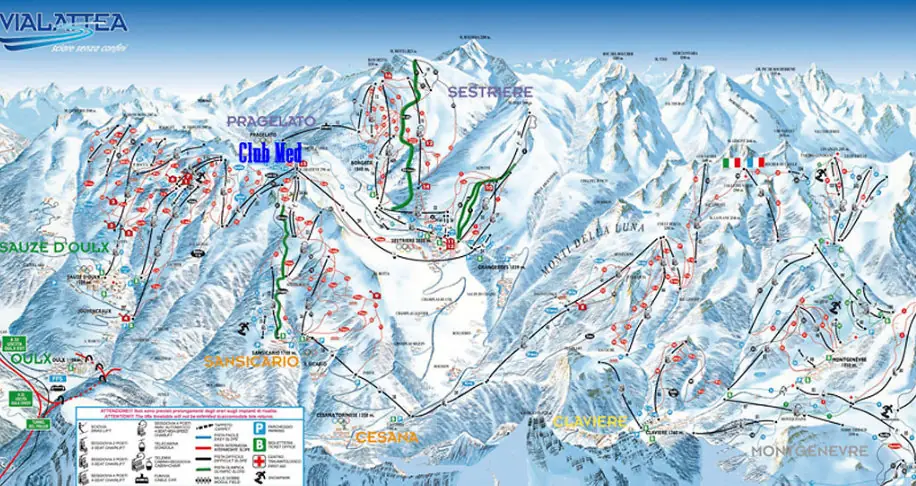 pragelato vialattea trail map