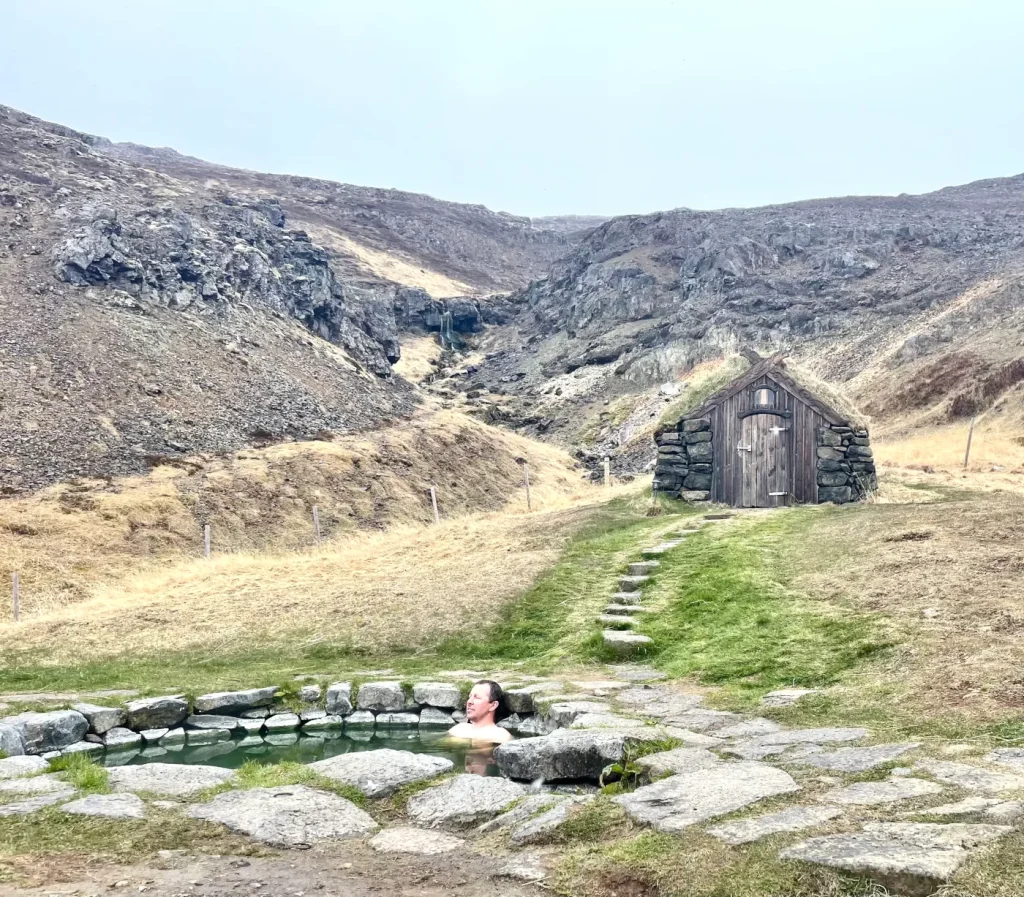 natural hotspring bath in Iceland