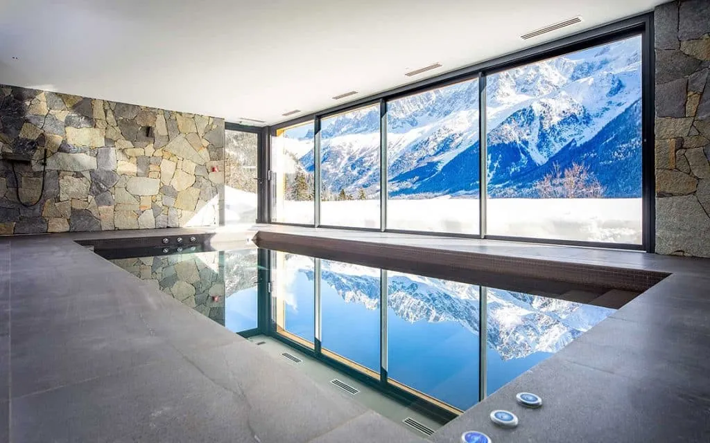 pool at resort in Chamonix